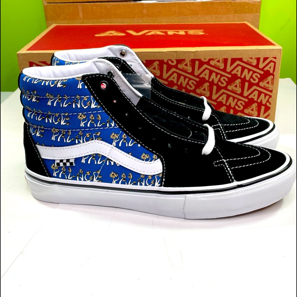 Palace x Vans Blue P Shroom Skate SK8-Hi L Mens Size 9.5 Skateboard Sneakers